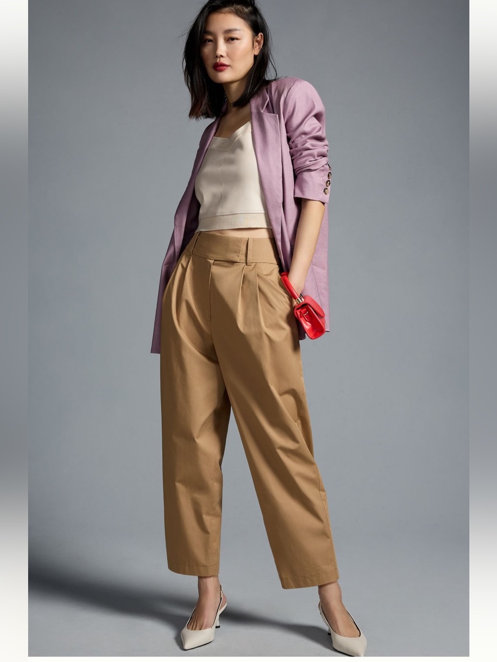 Anthropologie Exquise Barrel Chino Pants in Cedar Size XL Like New